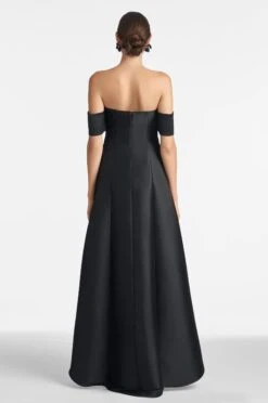 Agyness Gown - Black -Sachin and Babi US AGYNESS GOWN BLACK BACK