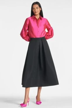 Astor Top - Fuchsia -Sachin and Babi US ASTORTOP LEIGHTONSKIRT FUCHSIA FRONT