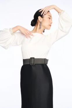 ASTOR GOWN - IVORY/BLACK 11 ASTOR GOWN - IVORY/BLACK -Sachin and Babi US AstorDetail