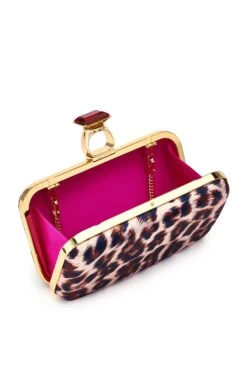 On The Rocks Clutch - Big Cat -Sachin and Babi US BAG ONTHEROCKSCLUTCH LEOPARD OPEN