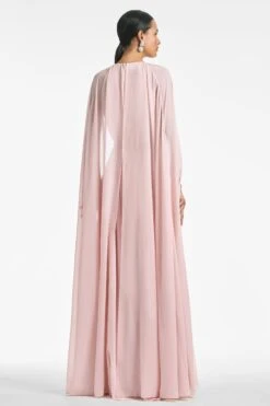 Belladonna Gown - Petal -Sachin and Babi US BELLADONNAGOWN PEACH BACK