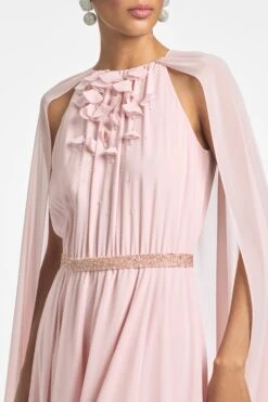 Belladonna Gown - Petal -Sachin and Babi US BELLADONNAGOWN PEACH DETAIL