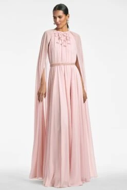 Sachin and Babi US -Sachin and Babi US BELLADONNAGOWN PEACH FRONT2