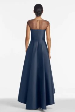 Blakely Gown - Navy -Sachin and Babi US BlakelyGown Navy Back