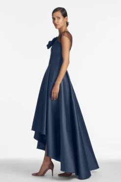 Blakely Gown - Navy -Sachin and Babi US BlakelyGown Navy Side
