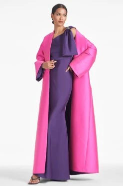 Calliope Coat - Fuchsia -Sachin and Babi US CALLIOPECOAT FUCHSIA FRONT