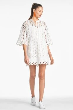 Capri Dress - White -Sachin and Babi US CAPRIDRESS WHITE FRONT3