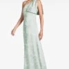 Chelsea Gown - Sage Painted Floral -Sachin and Babi US CHELSEAGOWN SAGEPAINTEDFLORAL SIDE