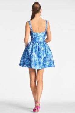 Cora Dress - Mediterranean Blooms -Sachin and Babi US CORADRESS MEDITERRANEANBLOOM BACK