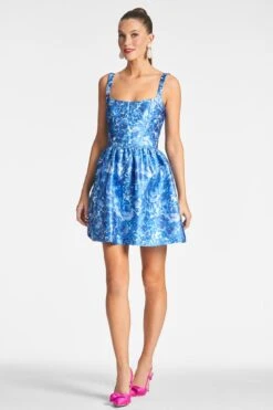 Cora Dress - Mediterranean Blooms -Sachin and Babi US CORADRESS MEDITERRANEANBLOOM FRONT2