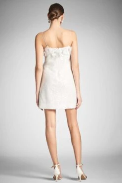 Dasha Dress - Clear/Ivory -Sachin and Babi US DASHADRESS IVORY BACK