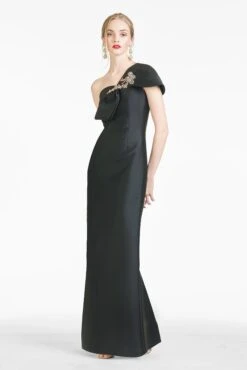 Ines Gown - Black -Sachin and Babi US F18G18 001 INESGOWN BLACK FRONT