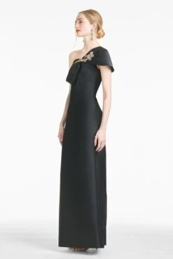 Ines Gown - Black -Sachin and Babi US F18G18 001 INESGOWN BLACK SIDE