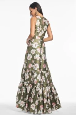Rori Gown - Moss Magnolia -Sachin and Babi US F231G06 381 4