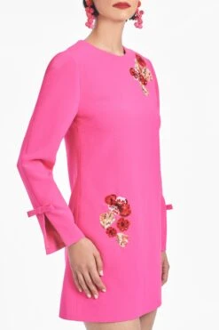 Embroidered Lily Dress - Electric Pink - Final Sale -Sachin and Babi US F241D04 966 6