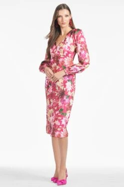 Lola Dress - Deep Pink Dahlia - Final Sale
