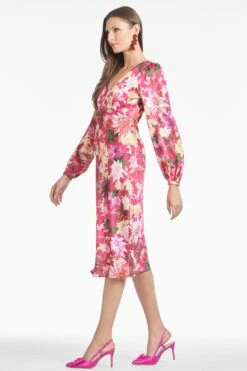 Lola Dress - Deep Pink Dahlia - Final Sale -Sachin and Babi US F241D45 695 5