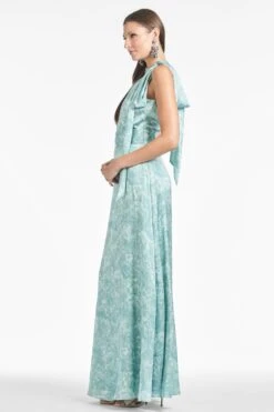 Kayla Gown - Sage Painted Floral -Sachin and Babi US F241D49 329 3