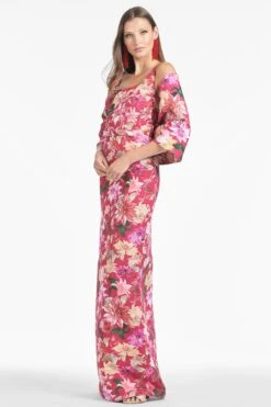 The Hug Shawl - Deep Pink Dahlia -Sachin and Babi US F241J05 695 2