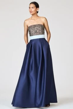 COLETTE GOWN - SILVER/NIGHT SKY