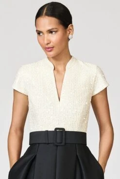 ARDEN GOWN - MOONLIGHT/BLACK -Sachin and Babi US F251G35 104 7