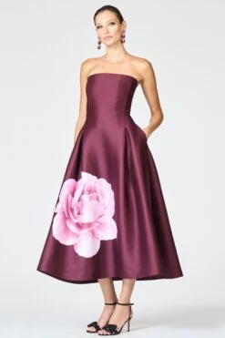 SHAY DRESS - BORDEAUX ESPERANCE -Sachin and Babi US F252D07 603 5