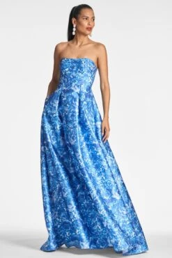 Giovanna Gown - Mediterranean Blooms -Sachin and Babi US GIOVANNAGOWN MEDITERRANEANBLOOM FRONT