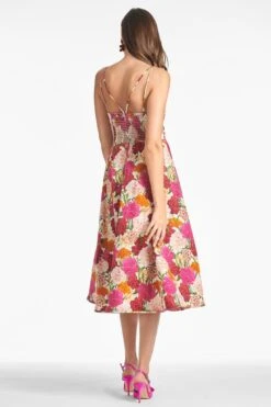 Jacinta Dress - Molti Fiore -Sachin and Babi US JACINTADRESS MOLTIFIORE BACK