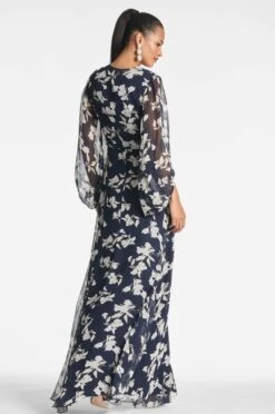 Jenny Gown - Navy Venetia Petal -Sachin and Babi US JENNYGOWN NAVYVENETIAPETAL BACK b36f94ef 0b9c 4ebd a3c4 cd8a8ba7be32