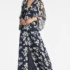 Jenny Gown - Navy Venetia Petal -Sachin and Babi US JENNYGOWN NAVYVENETIAPETAL FRONT3