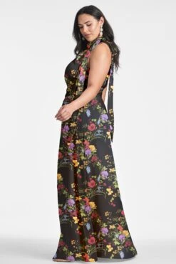 Kayla Gown - Noir Wildflower -Sachin and Babi US KAYLAGOWN NOIRWILDFLOWER SIDE8 c03a8cb0 a00e 42cc a1a0 8747d21a5135