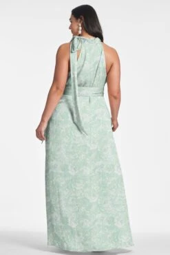 Kayla Gown - Sage Painted Floral -Sachin and Babi US KAYLAGOWN SAGEPAINTEDFLORAL BACK6 04e5f73a 8a10 4b1d 9d47 70f495e016e4