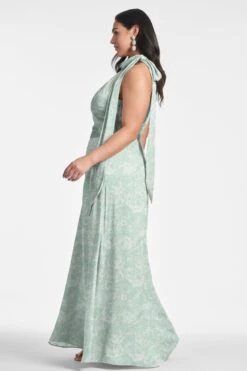 Kayla Gown - Sage Painted Floral -Sachin and Babi US KAYLAGOWN SAGEPAINTEDFLORAL SIDE9 8e73697a 2d05 4f1f bdc9 177e7ad33466