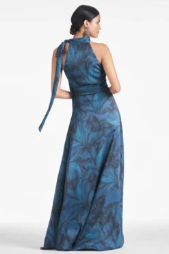 Kayla Gown - Tonal Petal -Sachin and Babi US KAYLAGOWN TONALPETAL BACK