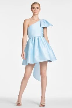 Kelsi Dress - Sky Blue -Sachin and Babi US KELSIDRESS SKYBLUE FRONT2