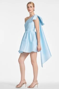Kelsi Dress - Sky Blue -Sachin and Babi US KELSIDRESS SKYBLUE SIDE1