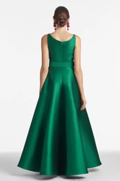 Kruse Gown - Emerald -Sachin and Babi US Kruse Gown Emerald Back