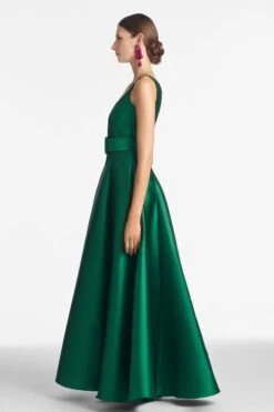 Kruse Gown - Emerald -Sachin and Babi US Kruse Gown Emerald Side 1