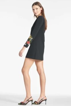 Lenox Obi-Bow Slingback - Noir Wildflower 11 Lenox Obi-Bow Slingback - Noir Wildflower -Sachin and Babi US LILLYDRESS NOIRBOUQUET SIDE