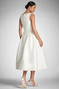 Millie Dress - Off White -Sachin and Babi US MILLIEDRESS OFFWHITE BACK
