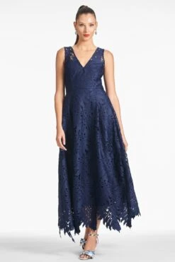 Miuccia Dress - Navy -Sachin and Babi US MIUCCIADRESS NAVY FRONT6