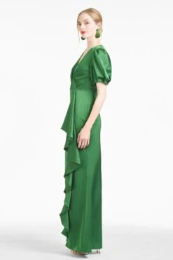 Mila Gown - Emerald -Sachin and Babi US R221G10 310 MILAGOWN EMERALD SIDE