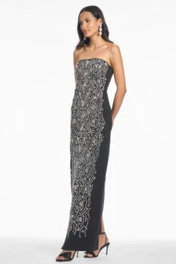 Lucille Gown - Black -Sachin and Babi US R251D01 001 2