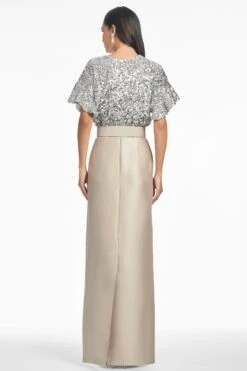 Marlene Gown - Silver/Pewter -Sachin and Babi US R251G10 250 4