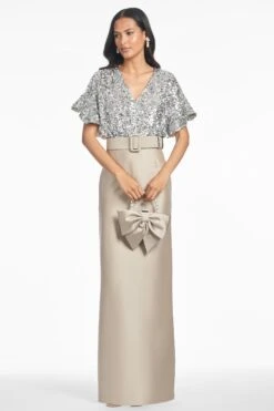 Marlene Gown - Silver/Pewter -Sachin and Babi US R251G10 250 2f73c0b8 4720 4a09 bfee 6b0856884206