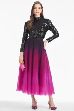 Maxine Skirt - Plum Ombre -Sachin and Babi US R252S02 504 5