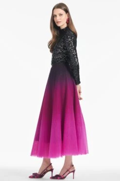 Maxine Skirt - Plum Ombre -Sachin and Babi US R252S02 504 8
