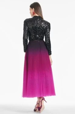 Maxine Skirt - Plum Ombre -Sachin and Babi US R252S02 504 9