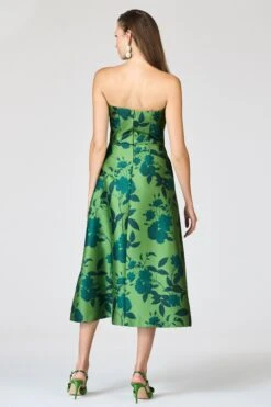 SHAY DRESS - EMPRESS GREEN ROSES -Sachin and Babi US R261D05 353 4