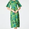 EMBELLISHED LEMIE DRESS - EMPRESS GREEN ROSES 2 EMBELLISHED LEMIE DRESS - EMPRESS GREEN ROSES -Sachin and Babi US R261D06 353 2